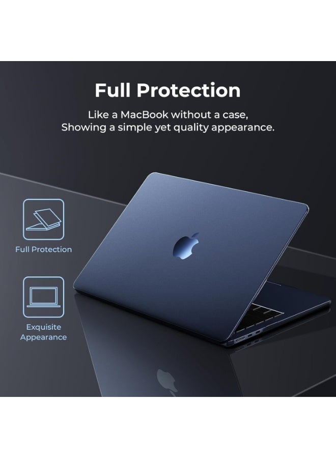 M.A&F's Case Compatible for Macbook Air 13.6 inch M4 M3 M2 2025 2024 2022,A3240 A3113 A2681,Ultra-thin Invisible Translucent Matte Protective Hard Shell Cover,[Presents Original Texture]-Midnight Clear - Image 2
